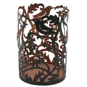 Candelabro de estilo moderno votivo de hierro verde de diseño de lujo de forma redonda con lavado de cobre decorativo para el hogar - Product Image 1