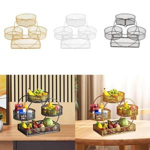 Cesta de Hierro Fundido Hecha a Mano de 4 Niveles, Ecológica y Duradera, Organizador de Frutas y Verduras, Estante de Almacenamiento Multifuncional para Cocina - Product Image 6
