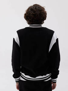 Vestes de baseball vintage pour hommes, vierges, bicolores, avec broderie de patchs chenille personnalisés - Product Image 4