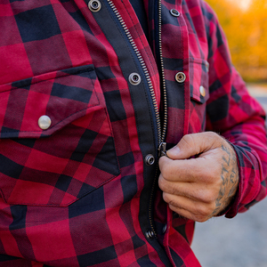 Men's <b>Flannel</b> Shirt Long Sleeve Plaid Hooded Casual Lumberjack Work <b>Jacket</b> Regular Fit - Product Image 5