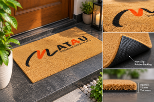 CocoMark Rustic™ Custom Logo Printed Coir Doormat <b>Large</b> <b>Outdoor</b> Natural Coir Entrance <b>Mat</b> with Rubber Backing - Product Image 6