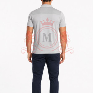 Polo homme gris à manches courtes, couleur unie, séchage rapide, tricoté, décontracté, en vente en ligne - Product Image 4