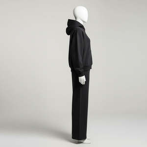 Survêtement à capuche en molleton pour homme, coupe classique, automne, personnalisé |   Vêtements de sport décontractés respirants à motif uni |   Polyester/Coton coupe-vent - Product Image 2