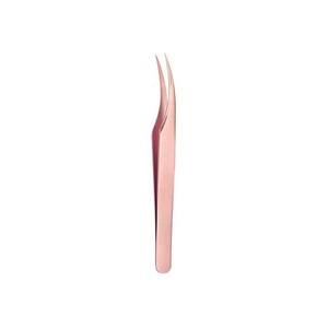Nouvelles Pinces à Épiler Tendance en Promotion pour Isolation des Cils, à Pointe Courbe en Acier Inoxydable, Personnalisables avec Pointe en Fibre pour Extensions de Cils - Product Image 2