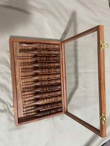 Ensemble de 12 crochets à crochet en bois, outils de tricot en bois, aiguilles à tricoter en bois, crochets à crochet en bois pour fil. - Product Image 3