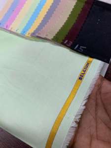 ผ้าฝ้ายหวีคุณภาพพรีเมียมสำหรับตัดเย็บเสื้อเชิ้ต ขายส่งจากโรงงาน ความกว้าง 36 นิ้ว ผ้าทอเรียบสำหรับตัดเย็บเสื้อผ้าบุรุษและสตรี - Product Image 2