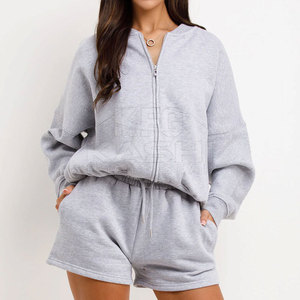 Conjunto Deportivo Corto para Mujer, Diseño Personalizado al por Mayor, Casual, Color Sólido, Primavera, 100% Algodón, Cómodo, Apto para Deportes - Product Image 1