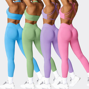 Conjunto de Yoga para mujer, ropa de gimnasio para entrenamiento, conjunto de Yoga transpirable para mujer, conjuntos de Yoga de nailon para adultos - Product Image 6