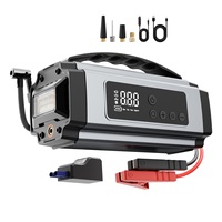 Portable Car Jump Starter with Air Compressor 8000mAh Large Capacity Emergency Tire Inflator Power Supply