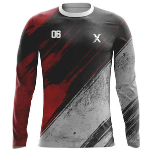 Gamme de vêtements de football d'usine : Maillot de football à manches longues pour équipes, tailles adultes, tissu respirant et anti-humidité - Product Image 1