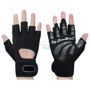 Direct Factory Wholesale <b>Half</b> Finger Weightlifting Gloves With Wrist Support Non <b>Slip</b> Fitness Gym Gloves For Men Bodybuilding - Product Image 4