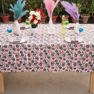 Mantel de Lino y Algodón con Estampado Floral, Estilo Pastoral para Exteriores, Lavable, Tejido, Personalizable para Uso Diario - Product Image 4