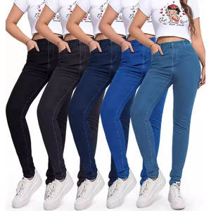 Jeans Ajustados de Cintura Alta para Mujer, 100% Algodón Denim, Tallas Grandes, Estilo Casual, Venta al Por Mayor de Fábrica con Logotipo Personalizado - Product Image 6