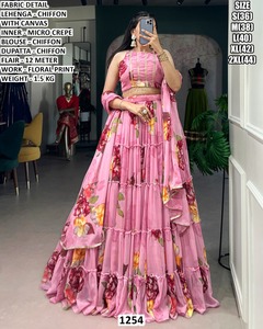 ชุดเลเฮนกาสีชมพูซิมโฟนี - Product Image 1