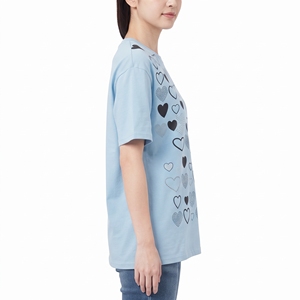 Custom Women's <b>Heart</b> Graphic <b>T</b> <b>Shirt</b> Wholesale Plain Jersey Short Sleeve Casual Tee Personalized Fashion Top Cotton Apparel Wear - Product Image 4