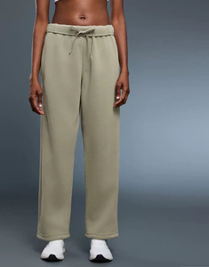 Pantalon de survêtement large pour femme grande taille, taille mi-haute avec cordon de serrage, coupe ample, couleur unie, en molleton, décontracté, longueur intégrale, style automne - Product Image 5