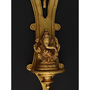 Elégante statue de sculpture en laiton suspendue de 12 \ "Lord Ganesha pour affichage - Product Image 1