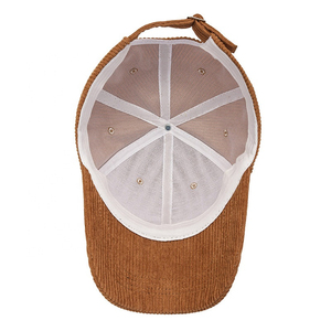 Corduroy Baseball Cap Spring Autumn Japanese Korean Casual Polyester/cotton 6-panel Adjustable <b>Machine</b> Embroidery Red Sunshade - Product Image 4