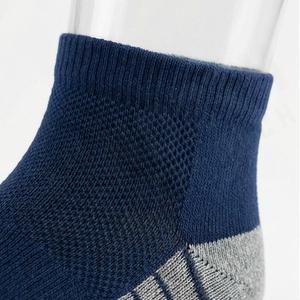 Crew <b>Socks</b> Solid Navy Blue Cotton Polyester Spandex <b>Running</b> Athletic Breathable Moisture Wicking Summer Adults - Product Image 4