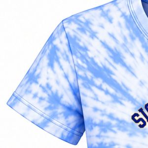 T-shirt personnalisé pour femmes, coloré, tie-dye, tissu doux, imprimé, décontracté, été, coupe ample, vêtements de tous les jours - Product Image 5