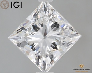 Diamante Cultivado en Laboratorio CVD de Corte Princesa, Color F, Claridad VVS1, 1.50 Quilates, con Certificado IGI, para Crear el Anillo de Tus Sueños - Product Image 1