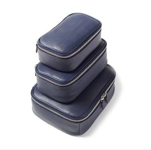 Étui de rangement de voyage en cuir synthétique microfibre avec fermeture éclair, 2-3 compartiments, sac de protection durable - Product Image 4