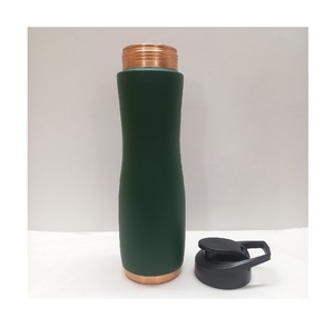 Bouteille en cuivre pur, faite à la main, pour le stockage d'eau ayurvédique, réutilisable, pour la maison, le bureau, les voyages, la salle de sport et l'usage quotidien - Product Image 5