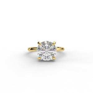 Bague de fiançailles solitaire en or rose/jaune/blanc 14 carats, diamant brillant de laboratoire certifié IGI, plaqué rhodium, sertie à griffes - Product Image 5