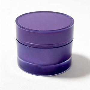 Pots cosmétiques vides <span class=keywords><strong>en</strong></span> plastique violet <span class=keywords><strong>en</strong></span> gros - Pots rechargeables avec revêtement scellé pour crème visage, sérum et produits de beauté - Product Image 1