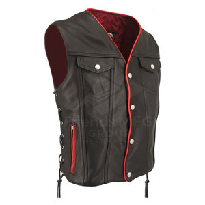 Chaleco de Cuero Ligero de Estilo Clásico para Invierno, Informal, con Tela Resistente y Diseño Práctico, Premium - Product Image 3