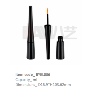 Flacon vide pour cosmétiques liquides avec bouchon à vis noir et embout pinceau fin - Flacon pour eye-liner et sérum pour cils - Product Image 1