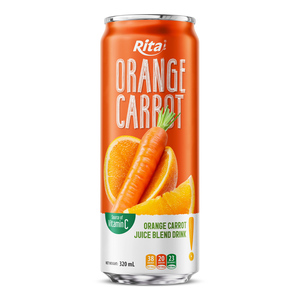 Bebida de Jugo de Zanahoria y Naranja, Lata de 320 ml, Fabricante de Bebidas de Vietnam, Sabor a Fruta, Refresco, OEM, ODM, Marca Privada - Product Image 1