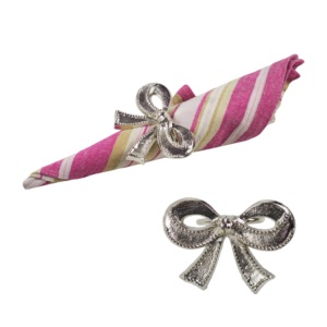 Anillo para Servilletas de Primera Calidad con Acabado Plateado, Anillo Metálico para Servilletas para Eventos, Fiestas, Decoración de Catering - Product Image 1