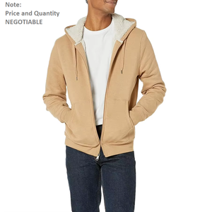 Sweat à capuche thermique pour homme, 100% coton, à fermeture éclair, manches longues, tactique, chaud et doux, pour le printemps - Product Image 1