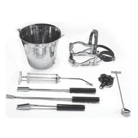 Kit dentaire équin SureMed Instruments : Spéculum, écarteur buccal, râpe à équidés et miroir