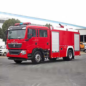 Camion de pompiers à double cabine 4x2 en vente chaude, canon à eau haute pression, télécommande, véhicule de lutte contre l'incendie d'urgence, grand réservoir - Product Image 4