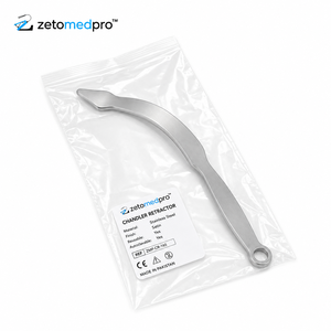 AUFRANC Cobra Retractor Hollow Handle 10in 25.4cm Blade <b>3</b>.2cm Smooth Blunt Pointed Serrated Zetomed Instrument Set Manual - Product Image 5