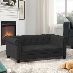 Elegant Rectangular Pet Bed for <b>Small</b> to Medium Sized Dogs Durable Elevated Dog <b>Sofa</b> Comfortable Modern FA Bed - Product Image 2