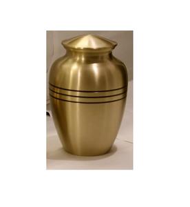 Executive Brass Adult Cremation Memorial Funeral <b>Ash</b> Holder <b>Keepsake</b> Urn Featuring Decorative Threaded Closure Style - Product Image 1