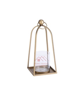 Ensemble de 2 lanternes en métal finition antique argentée, porte-bougie en métal - Product Image 6