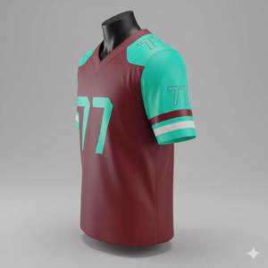 Maillots de football américain brodés respirants de haute qualité, personnalisables avec nom et logo d'équipe, pour la saison, vente en gros à prix abordable - Product Image 2