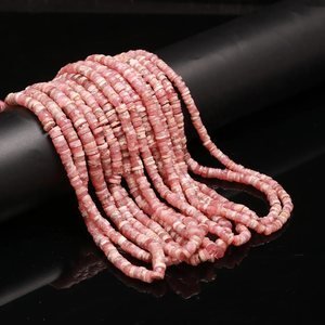 ลูกปัดหินอัญมณีธรรมชาติขนาด6มม. และรูปทรงล้อ AAA rhodochrosite ขนาด16นิ้ว - Product Image 5