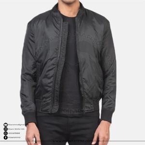 Veste bomber en satin personnalisée Mawra, broderie, patchwork, camouflage, veste universitaire unisexe, imperméable, respirante, écologique - Product Image 6