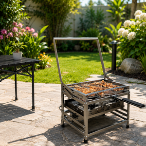 Parrilla de Carbón Portátil de Acero Inoxidable 304, Barbacoa Plegable Sigdi para Jardín y Camping, Fabricante - Product Image 2