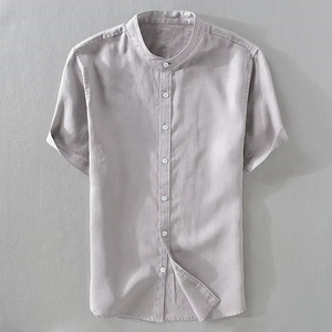 Camisa Casual de Lino y Algodón para Hombre, Manga Corta, Transpirable, para Playa - Product Image 5