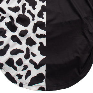 Women's Asymmetric V-Neck Long T-Shirt Animal Print Color Blocked Loose Fit Short Sleeve Breathable Polyester <b>Top</b> 2026 - Product Image 4