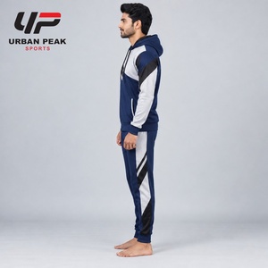 Conjunto Deportivo con Capucha para Hombre, Sudadera con Cierre y Manga Larga, Pantalones de 2 Piezas, 100% Algodón, Ligero, Estilo Urbano - Product Image 4