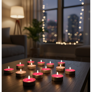 PDTL– 08 (Blanc) – Lot de 50 bougies chauffe-plat parfumées pour Noël, Pâques, anniversaires, la Saint-Valentin et les célébrations de Diwali - Product Image 3