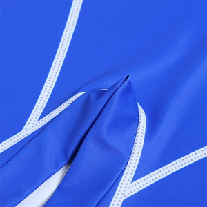 Men's Fitted Wrestling Singlet <b>Blue</b> With <b>White</b> Trim Stretch Spandex Custom Design Men's Wrestling Singlets for Weightlifting men - Product Image 5