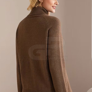 Sudadera Oversize de Algodón con Cuello Alto para Mujer, Manga Larga, Informal, para Entrenamiento, Gimnasio, Ropa Deportiva, Moda Urbana - Product Image 4